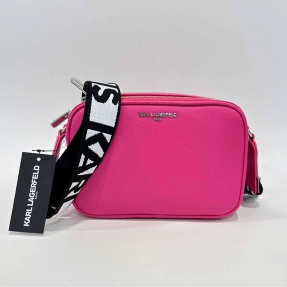 Karl Lagerfeld Paris Maybelle Camera Crossbody Bag in Pink